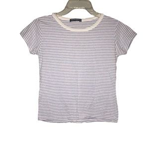 Brandy Melville blue and white striped top
